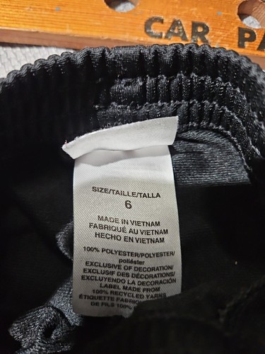 Adidas Pants Youth Kids Size 6 Black Sweatpants Performance 3 Stripe Joggers - Picture 8 of 14
