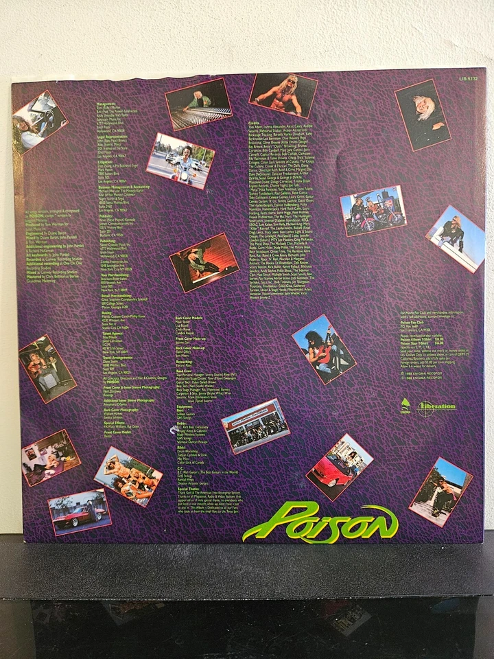 VENENO Abre y di... ¡Ahh! LP 1988 GLAM/HAIR METAL ORG PRS vinilo cubierta prohibida Foto 3 de 4