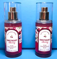 *NEW* SWEETHEART CHERRY ~ 2PK ~ TRAVEL BODY MIST ~ Bath & Body Works