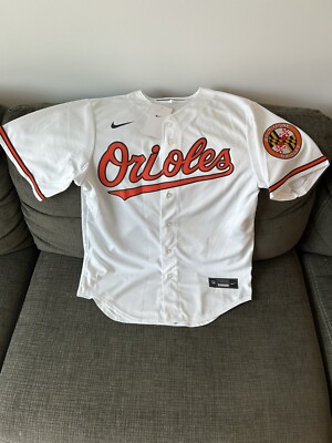 Nike Authentic Baltimore Orioles Baseball White Jersey with Patch Men s Size: M