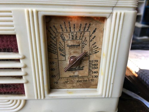Radio Packard Bell model 15 D , small tabletop tube ivory , used - Picture 2 of 9