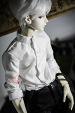 1/4 1/3 Uncle BJD Clothes Doll Outfit Gentleman White Shirt Top Stand Collar DOD