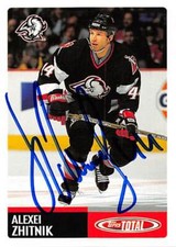 Alexei Zhitnik autographed Hockey Card Buffalo Sabres, FT 2003 Topps Total #257