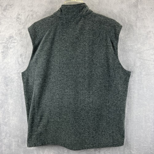 Lands End Outfitters Vest Adult Extra Large Charcoal Gray Fleece Full Zip Mens - Picture 2 of 14