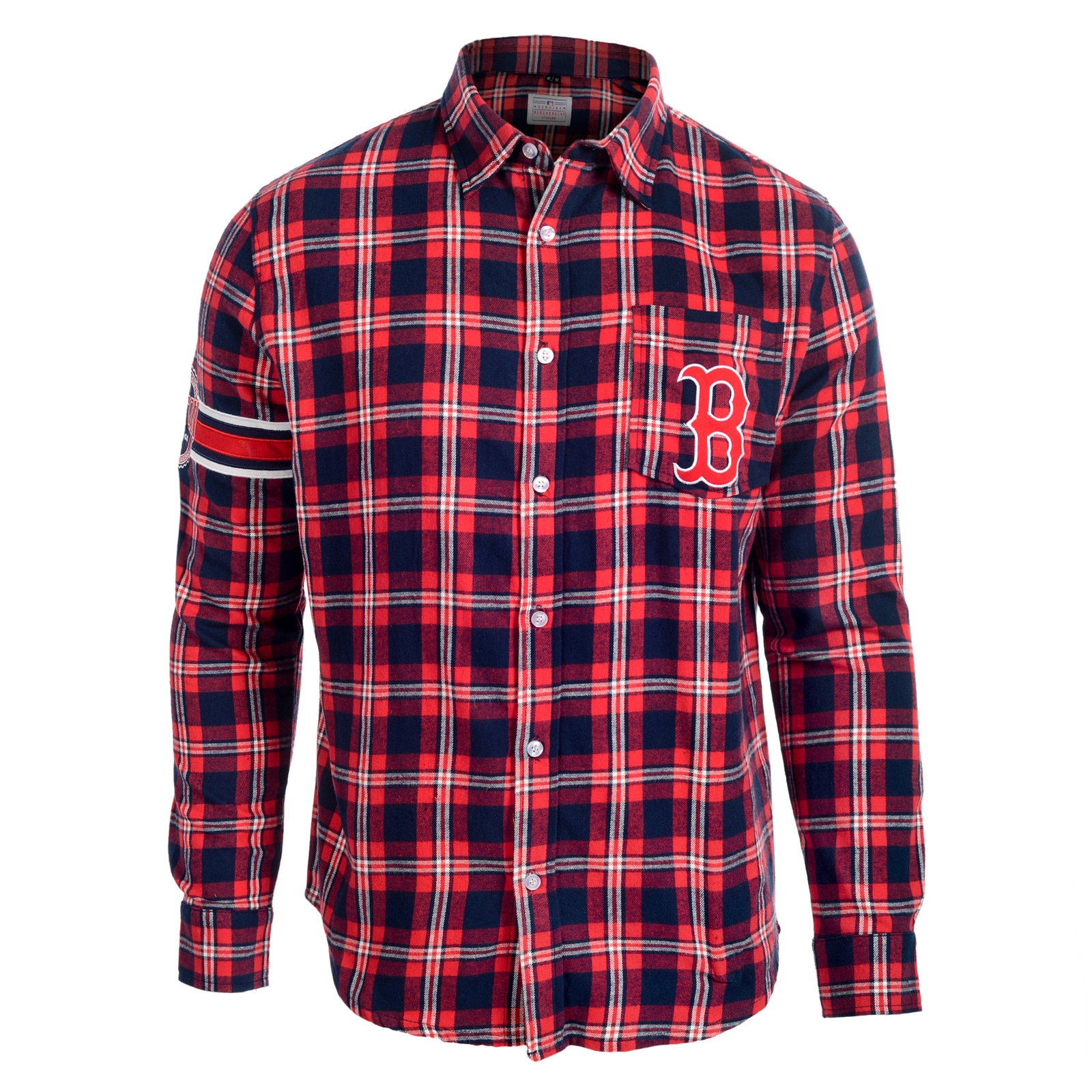 Базовая фланелевая рубашка FOCO MLB Mens Boston Red Sox Wordmak