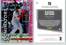 Rafael Devers 2020 Donruss Dominators Pink Fireworks D-5 Red Sox