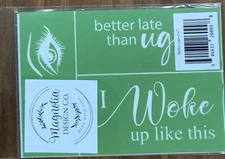 Magnolia Design Co Better Late - Stencil (5x7)