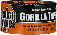 Gorilla Tape Tough and Wide Black 2.8 Inch x 25 Yards