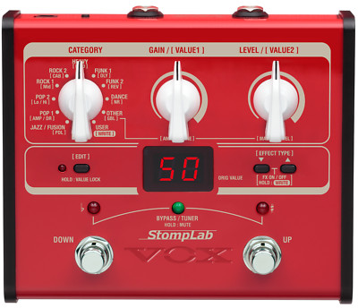 VOX Gitarrenprozessor StompLab für Bassgitarre Multieffekt SL1B