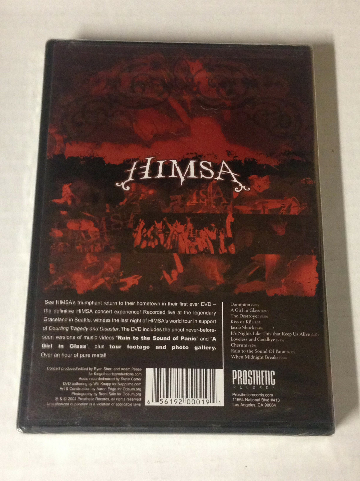 Himsa - You've Seen Too Much (Live In Seattle 2004) [DVD] 2004 sealed