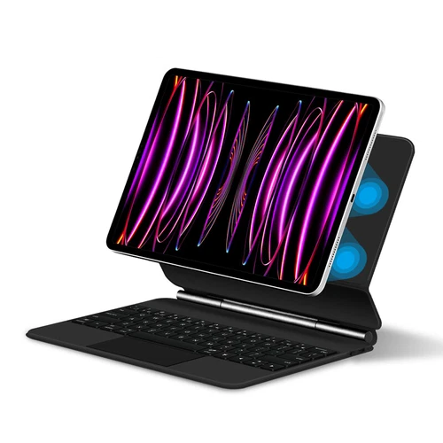 For iPad Pro M4/Air M2 2024 Stand Leather Magic Removable Backlit Keyboard Case - Picture 12 of 44