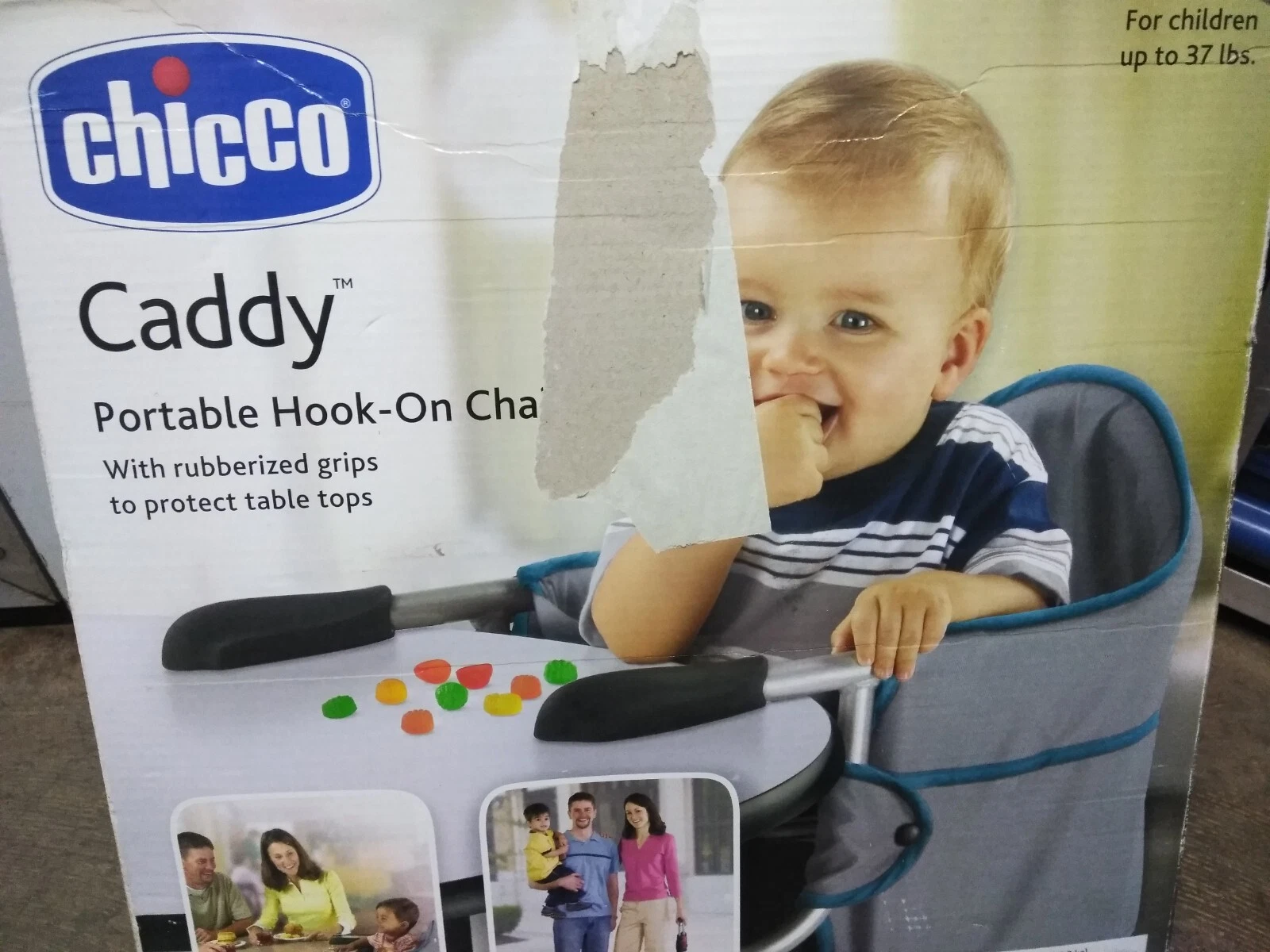 Chicco Caddy Hook-On Chair, Portable High Chair for Babies and Toddlers (GRAY)
