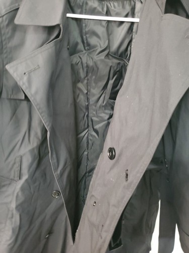 Men's Trench Coat Military Garrison Collection Black With Liner Sz 40 S - Picture 10 of 10