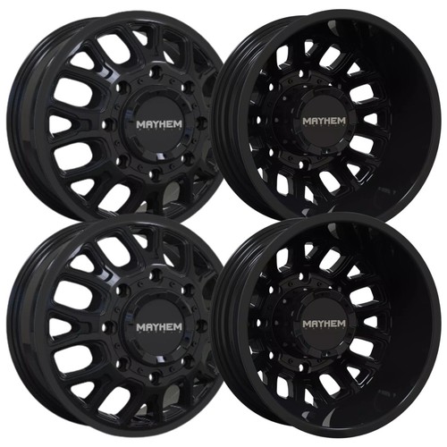 (Set-4) Mayhem Cogent Dually 17x6.5 8x200 125mm Gloss Black Wheels Rims ...