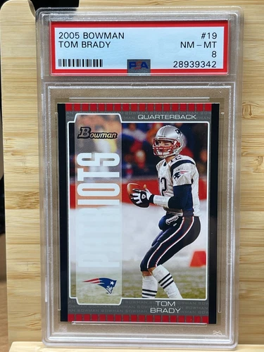 2005 Bowman Football - PSA 8 NM/MT - Tom Brady - #19 - PATRIOTS!
