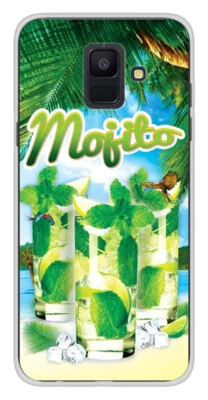 Coque en silicone imprimée compatible Samsung Galaxy A6 2018 Mojito Plage - Photo 1/3