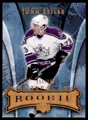 2007-08 Upper Deck Artifacts John Zeiler Rookie /999 Los Angeles Kings #175