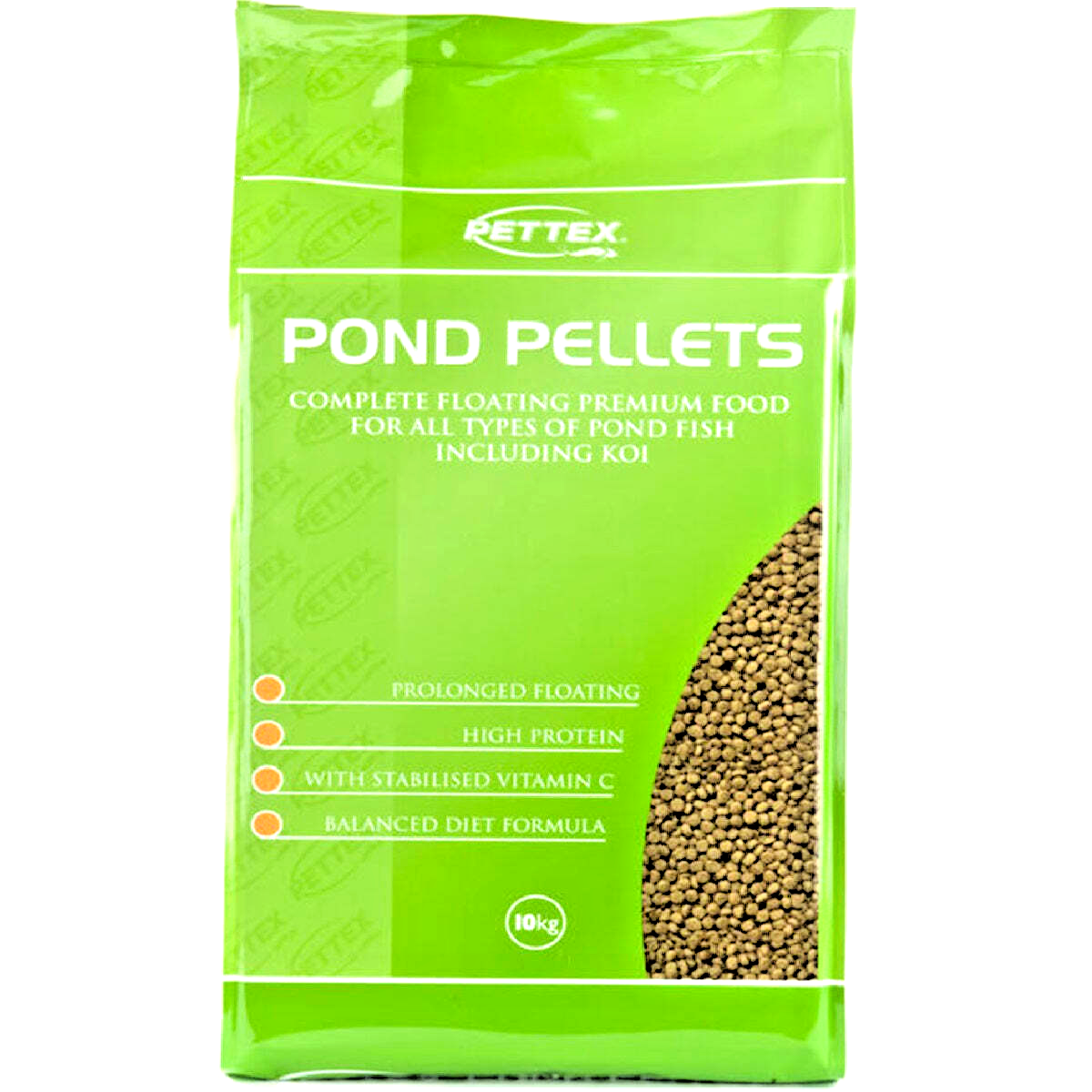 10KG PREMIUM 4MM POND PELLETS : Pettex Fish Food Small Pellet Floating Carp Feed