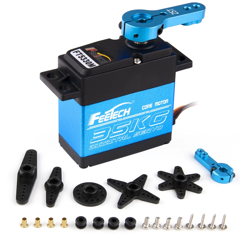 2 x RC Auto Digital Servo Motor 35KG Wasserdicht Metall Getriebe High Torque 25T - Bild 4 von 4