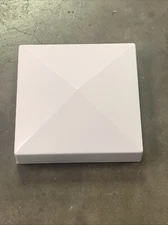 5 Pcs PVC  5-in W x 5-in L  Inner Dia (White Pvc Fence Post Cap