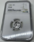 1954 PF66 Roosevelt Silver Dime NGC PR Proof