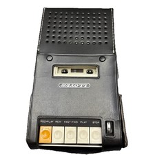 Lloyd's Cassette Tape Recorder-Model 1V92A w/Leather Case Vintage TESTED WORKS 