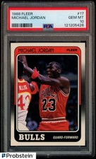 1988-89 Fleer Basketball #17 Michael Jordan Chicago Bulls HOF PSA 10 GEM MINT