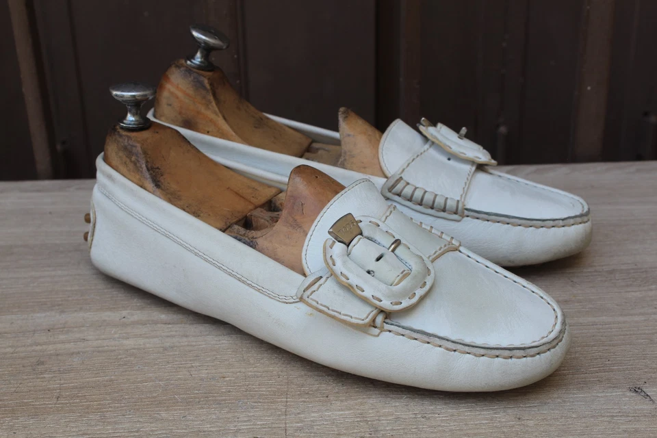 MOCASSIN TOD'S CUIR 4 / 37 EXCELLENT ETAT WOMEN'S SHOES - Photo 3/4