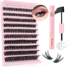 Ciuffetti Ciglia Finte Kit Ciglia Extension 60D Volume Lash Clusters Con Bond E 