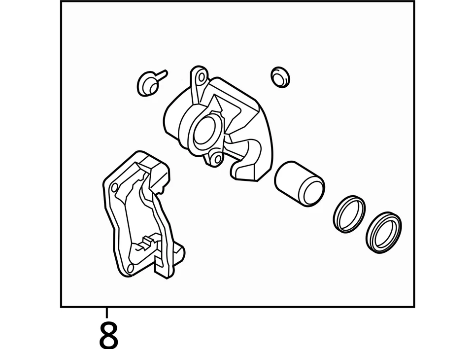Pinza de freno trasera derecha Genesis G80 2018-2020 OEM 3,8 L tracción trasera 58311B1A30 Foto 4 de 4