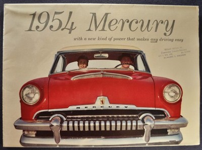 1954 Mercury Large Brochure Folder Monterey Sun Valley Excellent Original 54