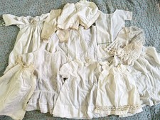 Antique 14pc Victorian Edwardian Baby Toddler Primitive Clothing Dress Bonnet