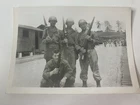 Vintage WW2 Black&White Military Snapshot 3 Soldiers w/ Rifles Photo