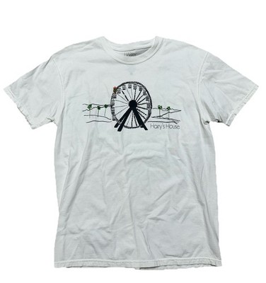 Harry Styles Coachella 2022 Shirt Ferris Wheel Palms White Unisex Sz L Cotton