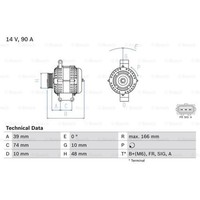Bosch Generator Lichtmaschine 90A 14V FüR Ford Street KA Fiesta V Van