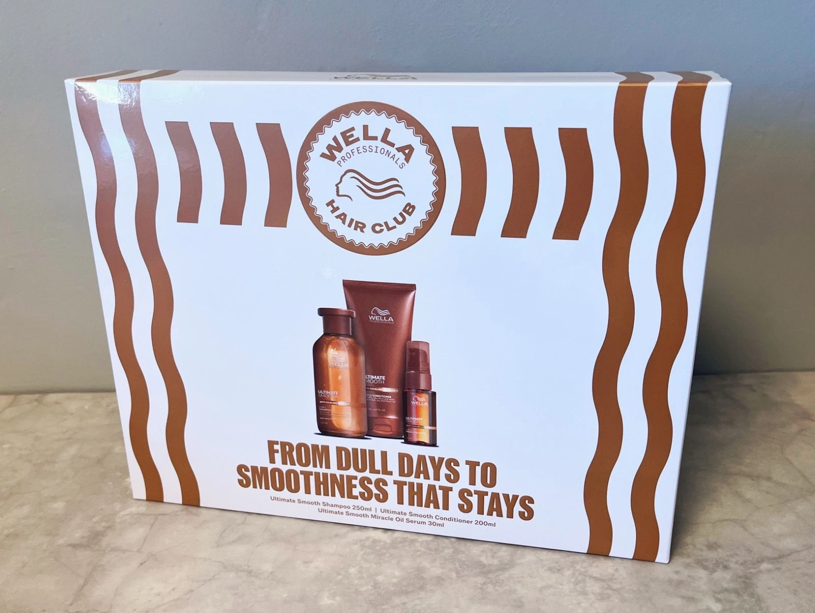 Wella Hair Club Ultimate Smooth Set - Shampoo, Conditioner + Miracle Oil Serum