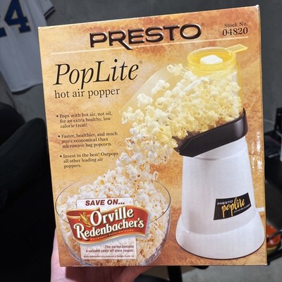 NEW SEALED Presto PopLite Hot Air Popcorn Popper Bean Roaster 04820