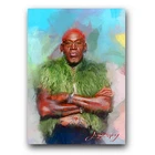 Dennis Rodman #19 Art Card Limited 16/50 Edward Vela Signed (Chicago Bulls)