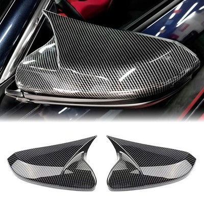 2X Kleben Spiegelkappen Gehäuse Carbon Optik ABS Für Honda Civic 10th 2016-2021