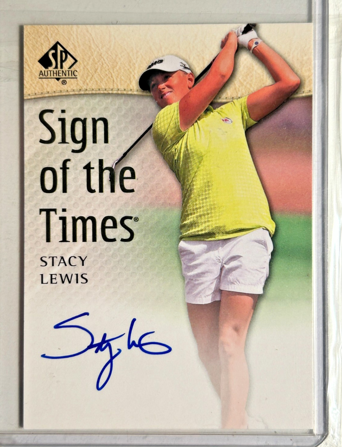 Stacy Lewis AUTO SP Authentic SOTT 2013 Upper Deck Sign/Times Autograph Golf AU