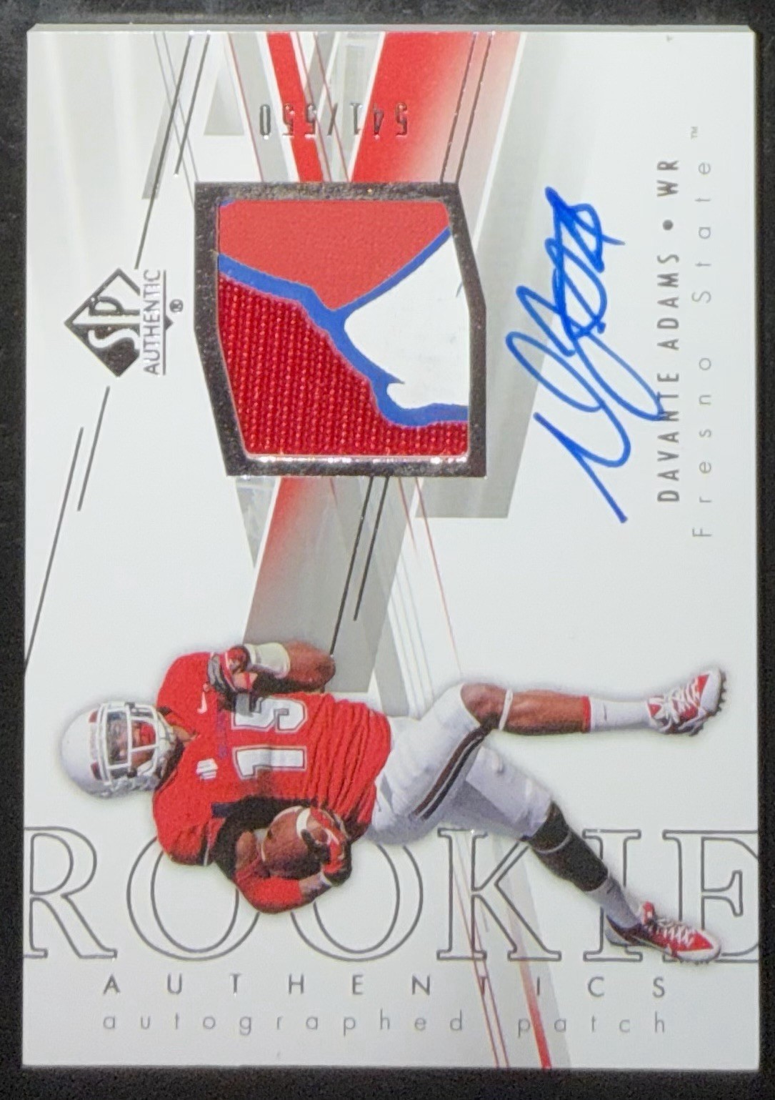 Davante Adams 2014 SP AUTHENTIC /550 AUTO MEMORABILIA AMAZING PATCH 