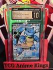 CGC 10 PRISTINE BLASTOISE EX 184/165 POKEMON SCARLET & VIOLET 151