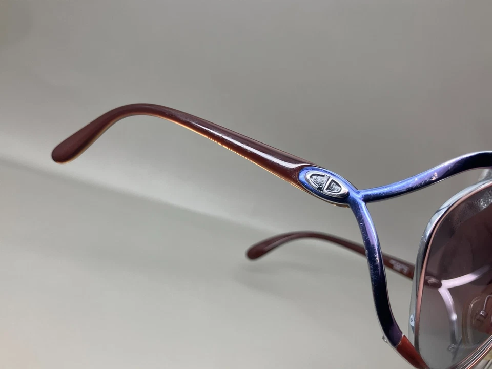 Gafas de sol CHRISTIAN DIOR en forma de mariposa 2056 78 marcos plata rojo azul Foto 4 de 4