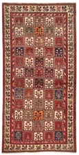 Hand-Knotted Vintage Oriental Rug 5X9 ft Red Garden Design Carpet Home Decor