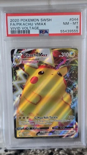 Pokemon Pikachu VMAX FA Card PSA 8 VMAX CLIMAX 044/185 Chunkychu