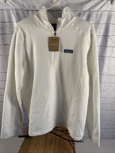 Patagonia Fleecepullover Damen Birke weiß Micro D 1/4 Zip Gr. XL #26278 - Bild 1 von 5