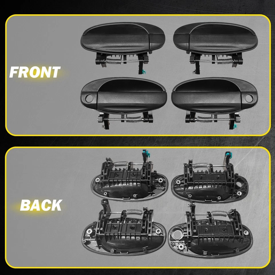Manija de puerta exterior exterior 4 piezas para Chevrolet Aveo 04-11 delantera trasera izquierda derecha Foto 2 de 4