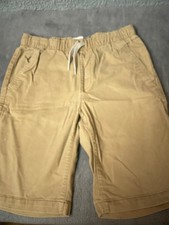 Old Navy Shorts Boys XL 14-16 Tan Beige Drawstring Elastic 3 Pockets School