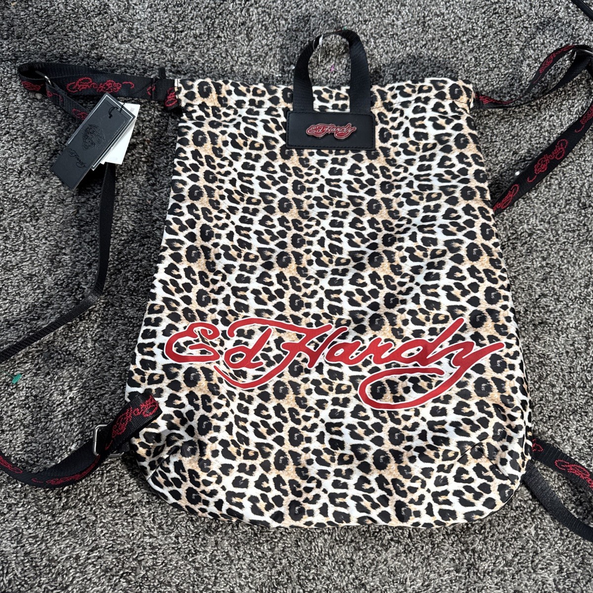 NWT Ed Hardy Y2K Eternal Love Leopard Print Drawstring  display picture 2