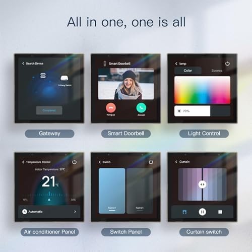 MOES Tuya Wifi Smart Touch Screen Control Panel Alexa Built-in ZigBee Gateway